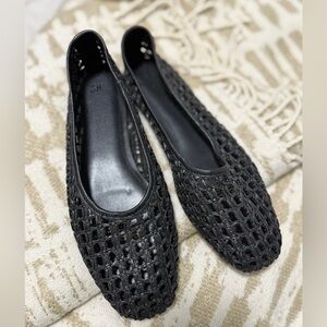 H&M Black Textured Loafers